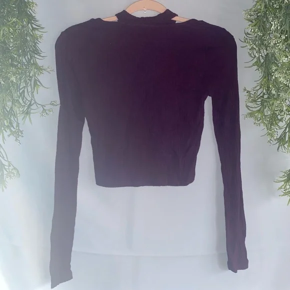 Purple Long sleeve crop top!!!